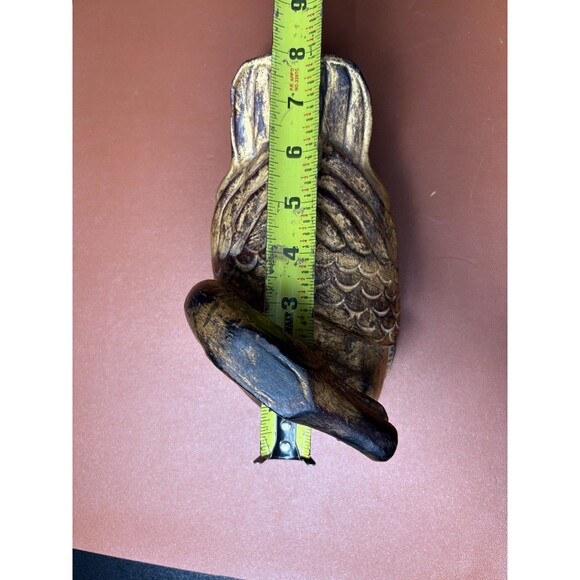 Vintage Italian Carved Wood Gold Gilded Duck Statue Home Decor 5" - Picture 7 of 9